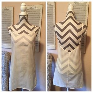 White Tank with deep swoop open back